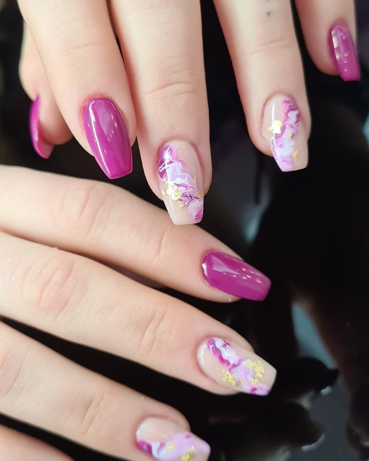 Fabulous Nail Art Designs 2023  Manicura de uñas Uñas de color malva  Tutoriales de manicura